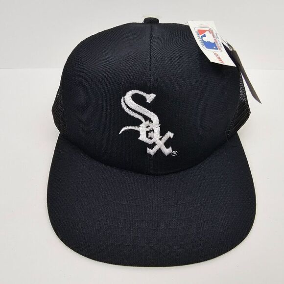 Annco Other - Vtg Chicago White Sox ANNCO Black Adjustable‎ Snapback MLB Baseball Hat Cap NWT